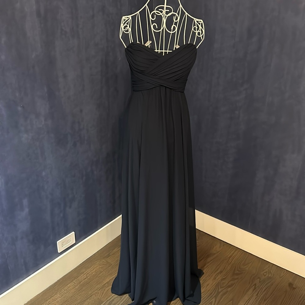 AMSALE  navy blue gown